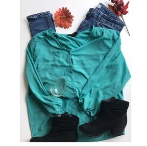 H&M green long sleeve